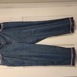 Ruby Rd. decorative chopped jeans, size 14